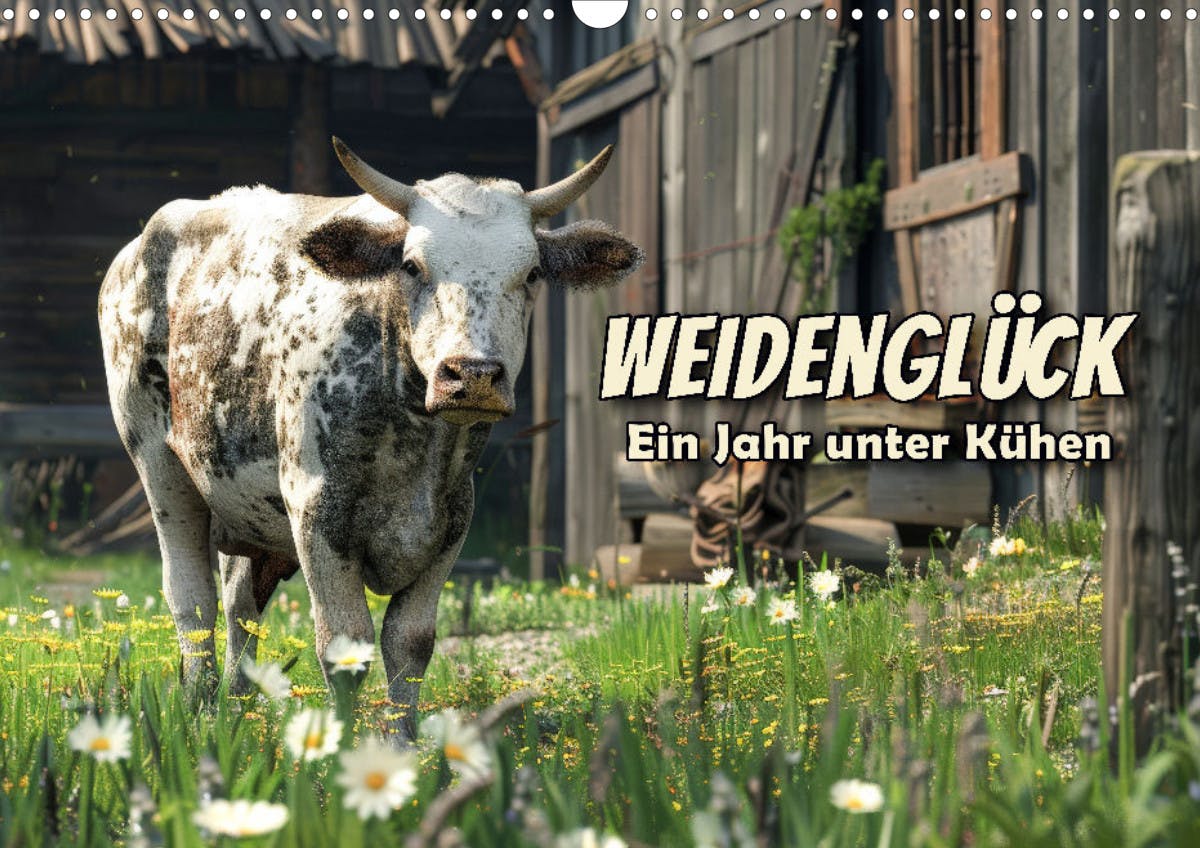 Deckblatt des Kalenders "Weidenglück: Ein Jahr unter Kühen"