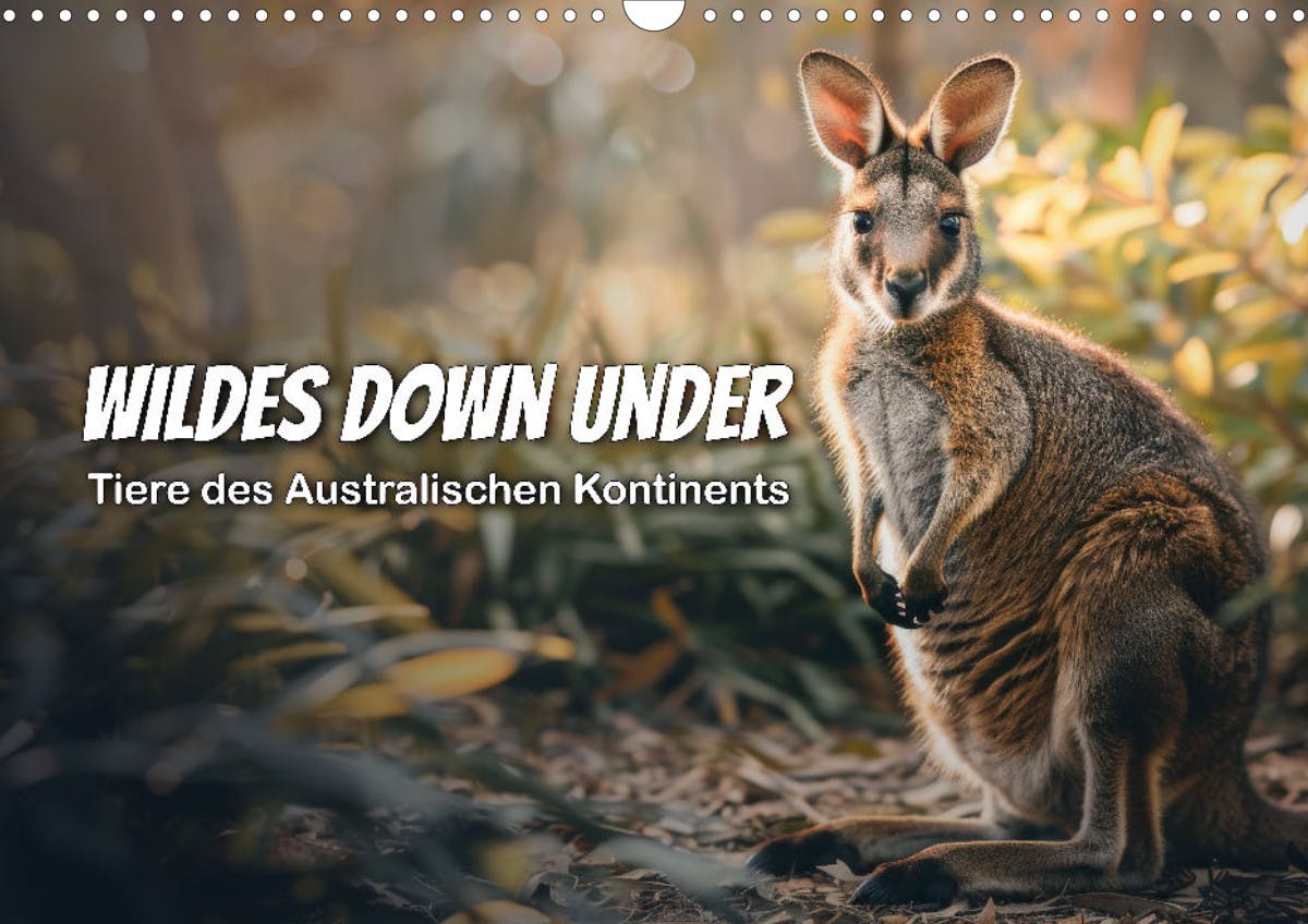 Deckblatt des Kalenders "Wildes Down Under: Tiere des Australischen Kontinents"