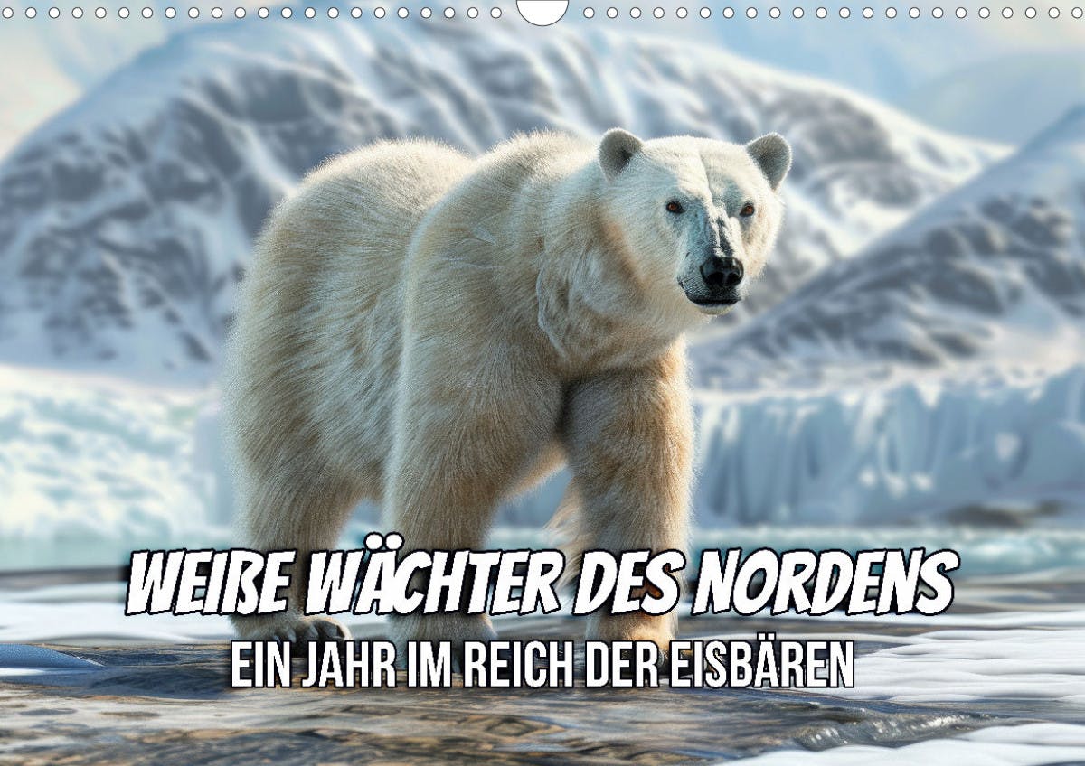 Deckblatt des Kalenders "Weiße Wächter des Nordens: Ein Jahr im Reich der Eisbären"