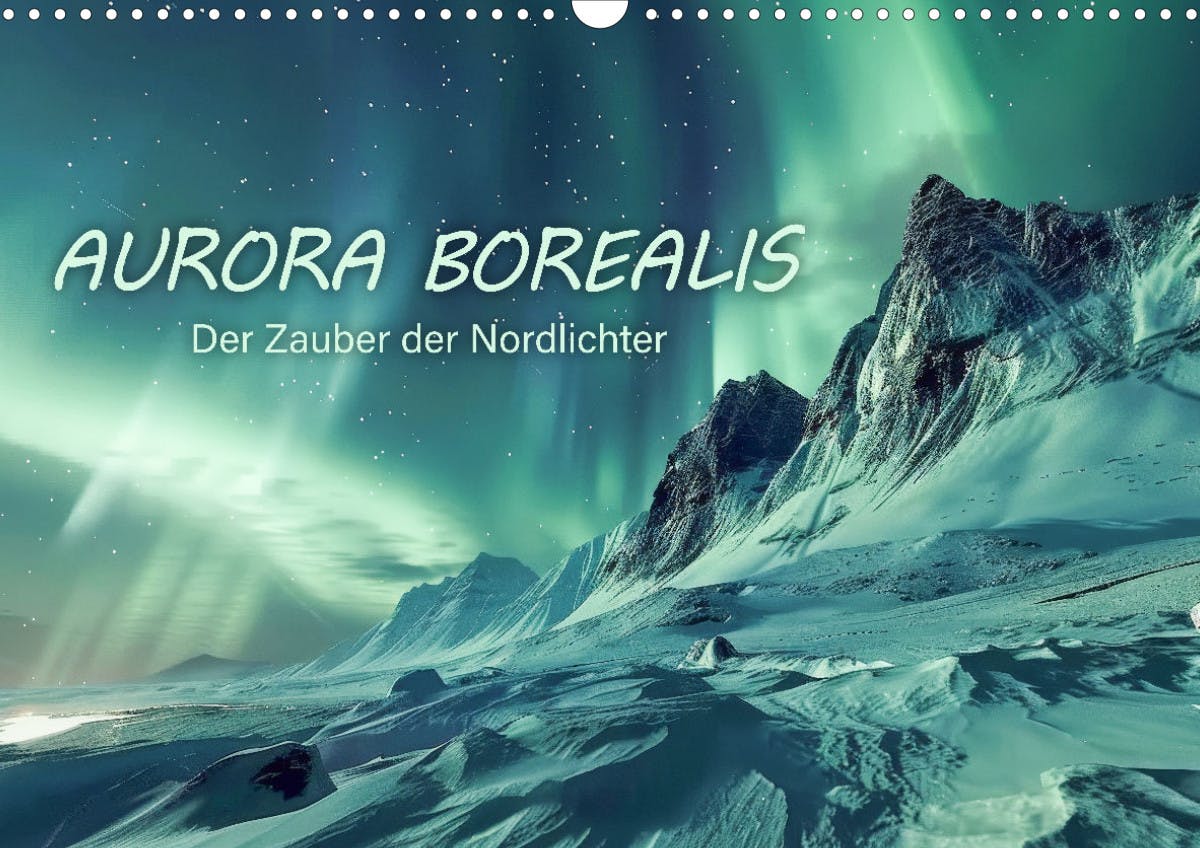 Deckblatt des Kalenders "Aurora Borealis - Der Zauber der Nordlichter"